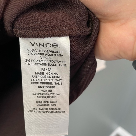 NEW Vince plum blouse with tie neck. Size M NWT - Picture 6 of 10